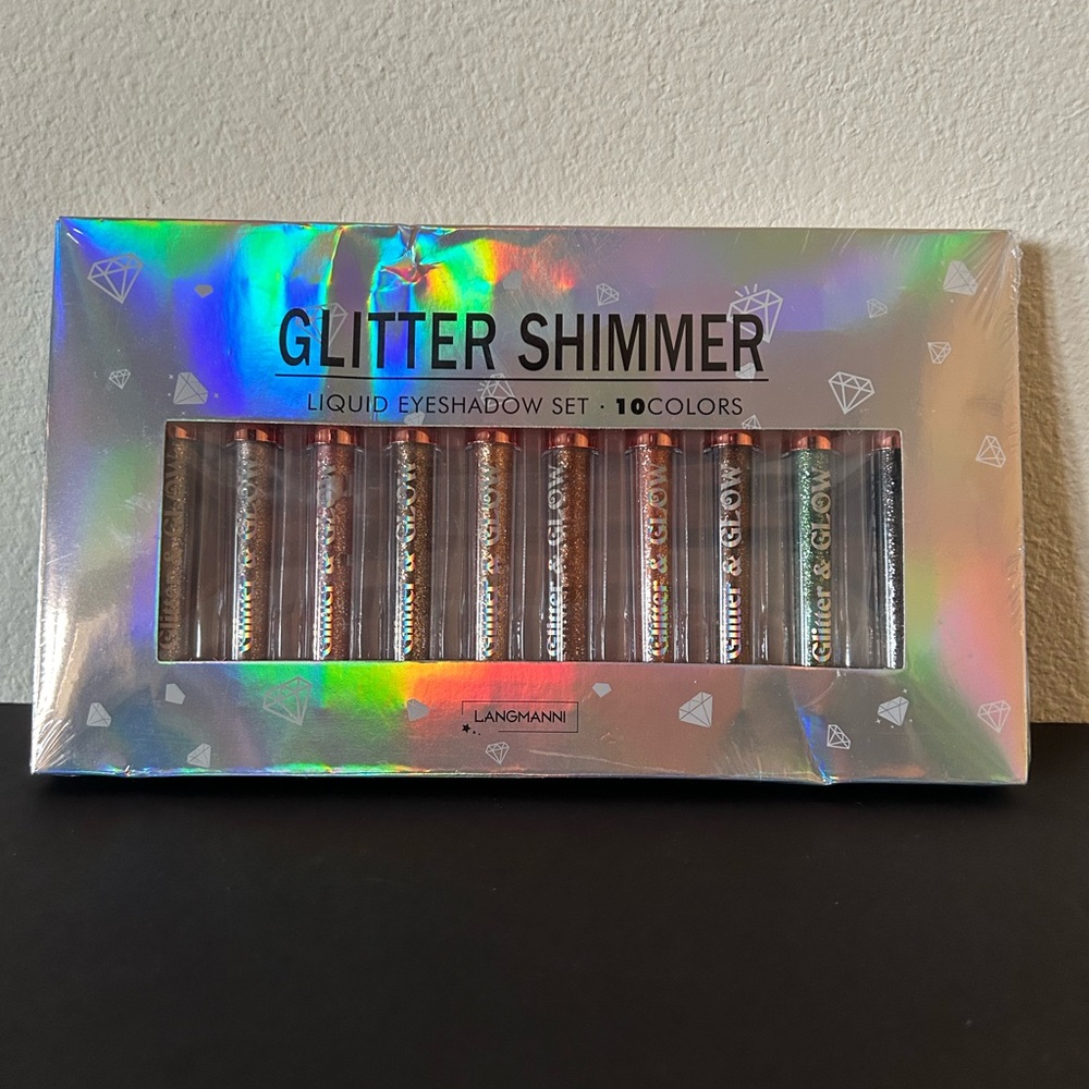 Langmanni - 10 Pc Liquid Eye Shadow Set  / Colorful Shining Glitter